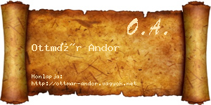 Ottmár Andor névjegykártya